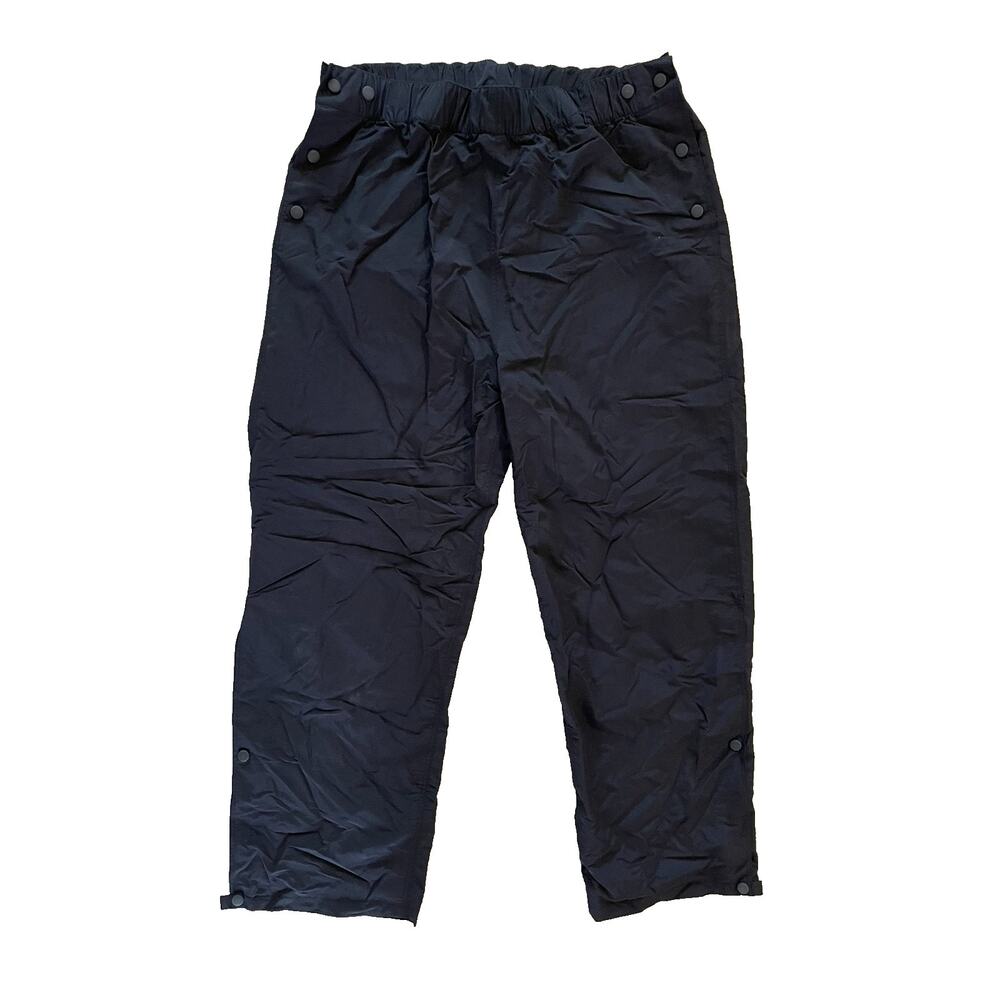 Blauer Waterproof Police Duty Overpants Black Mens L Snap Zip Legs USA Gore-Tex